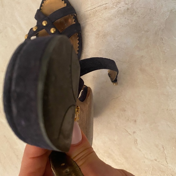 Black Studded Prada Sandals 37 7 - Picture 4 of 6